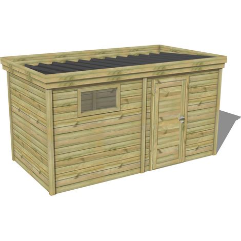 ABRI DE JARDIN bois traité 27mm, 5,2x2,1m, 11m2 (1/3)