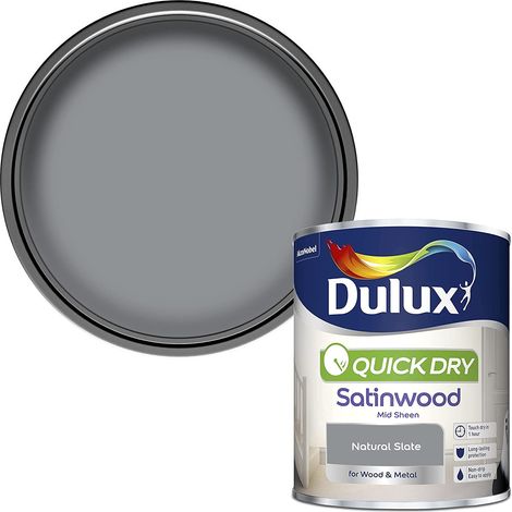 Dulux Quick Dry Satinwood - 750ml - Natural Slate