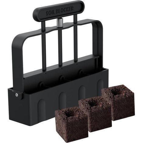 Presse Motte Pour Semis DéMarrant Bloqueur De Sol De 2 Pouces Avec Un Bloqueur De Graines De PoignéE 4 Cellules Blocs De Sol Maker De Sol Outil De Blocage De Sol Efficace Pour Une Utilisation (1/5)