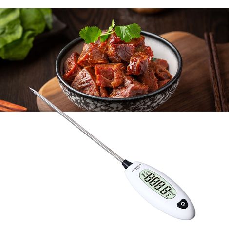 Lebensmittelgeeignetes Einstichthermometer, ein idealer kleiner Begleiter für den Hausgebrauch beim Kochen und Backen. (1/5)