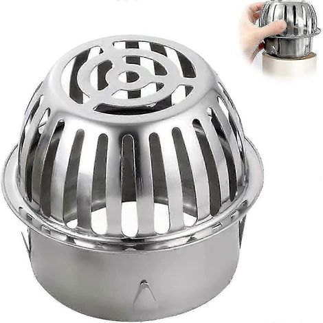Caniveau de sol convexe en acier inoxydable avec 1 filtre, conçu pour les drains de balcons, édition 0724 (1/2)