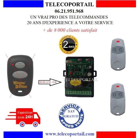 TELECOMMANDE PUSH PULL B WAYNE DALTON E2F TX43-2 E4F KIT RADIO 100 % COMPATIBLE (1/4)
