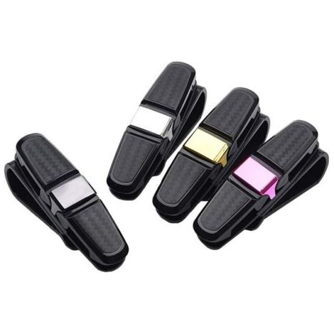Lot de 4 Porte-Lunettes pour Pare-Soleil de Voiture, Support de Lunettes Voiture, Porte-Lunettes pour Pare-Soleil avec Clip, Clips de Lunettes pour Pare-Soleil de Voiture, Clip Pare-Soleil de Voiture (1/5)
