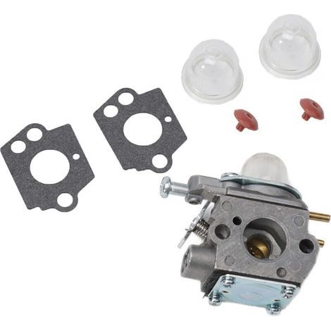 FENOPLASTICAKit carburateur pour tondeuse Homelite HBL26BP HBC26SJS HBL26BV HBC26SB - Comprend carburateur, apprêts, joint et clapet anti-retour (1/5)