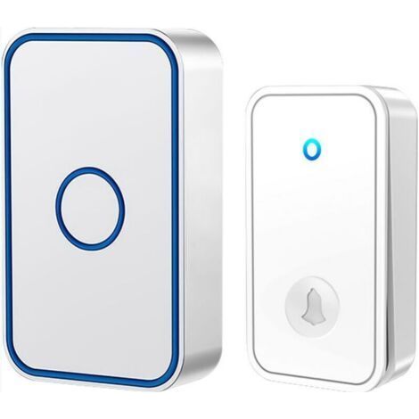 Kabellose Türklingel zum Einstecken – kabellos und batterielos, 60 Melodien, 5 Lautstärkestufen und LED-Blitzlicht, Türklingel-Set mit 150 Metern Reichweite, LED-Blitzlicht (1/5)