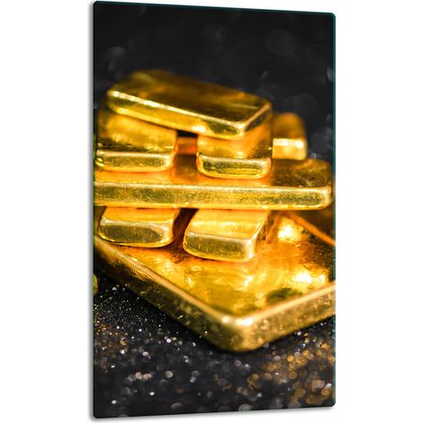 Tablero de mesa de cristal de 30x52 cm, color dorado. (1/5)