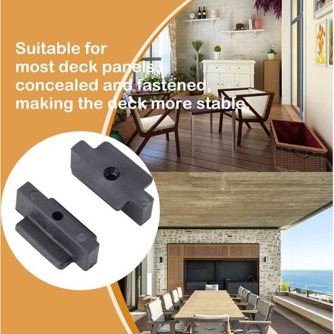 Attaches cachés pour composite decking avec vis incluses (1/4)