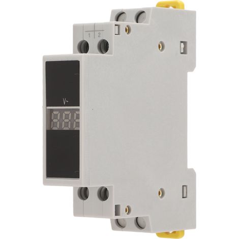 Voltmètre monophasé à affichage numérique, boîtier ABS, mini voltmètre modulaire pour électricien, 80-500 V CA, AC 80 V - 500 V (1/5)
