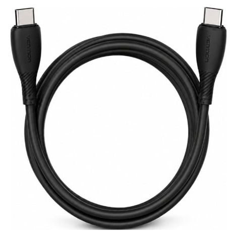 Cable USB 2.0 Tipo-C Vention TRVBH/ USB Tipo-C Macho - USB Tipo-C Macho/ Hasta 60W/ 480Mbps/ 2m/ Negro