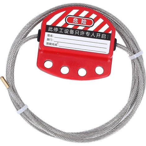 BD L11 4 Lockout-Tagout-Kabelschloss 4 mm Edelstahl Verstellbares Kabelschloss für Gerätewartung