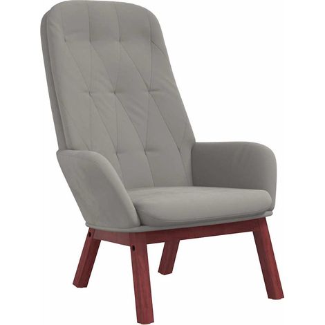 Maison Exclusive - Relaxsessel Hellgrau Samt (1/5)