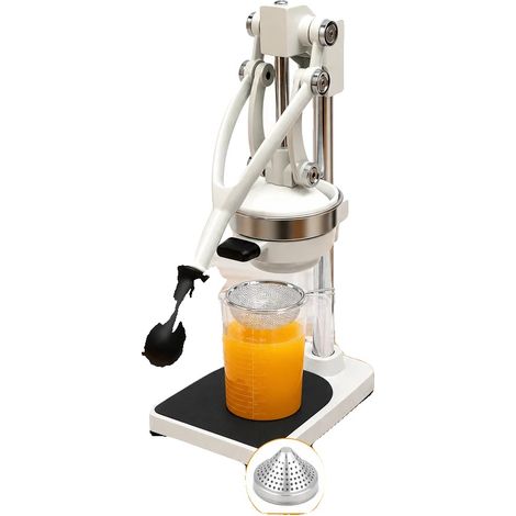 Exprimidor manual de cítricos, acero inoxidable 304, capacidad de 500 ml, mango de 37 cm de longitud, base de 40 mm de grosor, montaje sobre mesa. (1/5)