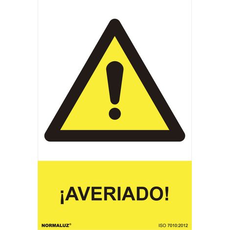 Cartello di pericolo "danneggiato" (pvc 0,7mm) 30x40cm luce normale