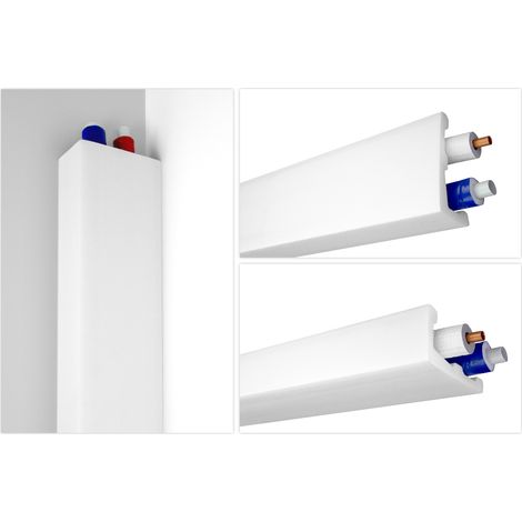 Winkelleisten Gardinenblenden 12x6cm XPS Styropor L-Profil Rohrverkleidung, EK-1: Max. Paket (bester Meterpreis), EK-1 - 60x120mm