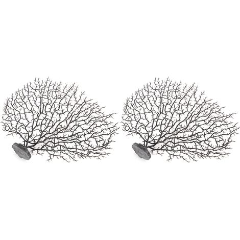 2 Pièces Plante Aquatique Artificielle Décoration Aquarium Arbre Corail Simulé Paysage Bassin (1/5)