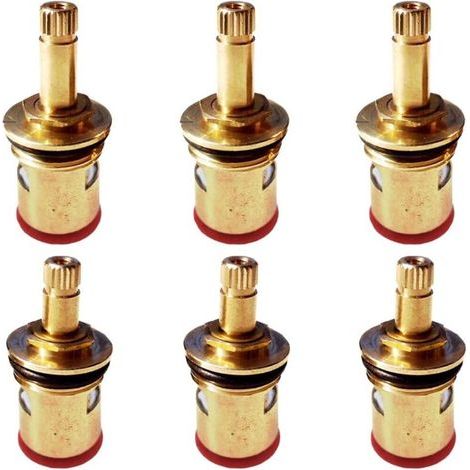 6 Pièces Cartouche De Robinet Tete A Disques Ceramique Cartouche Ceramique Mitigeur Antirouille Anti-corrosion pour Robinet Salle de Bain Cuisine Maison (40mm 47mm) (1/5)