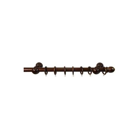 BASTONE IN LEGNO CON ACCESSORI Ø MM.23 NOCE  cm.120