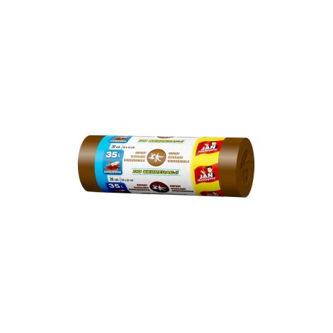 Bolsas de basura Jan Niezbędny marrones 35l 20 unidades
