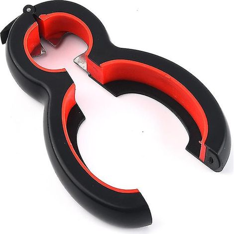 Ouvre-boîte acier inoxydable 6 en 1 antidérapant multifonction (1/4)