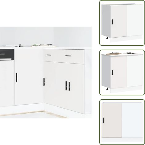 Meuble bas du lavabo blanc bois d'ingénierie - Meuble Bas Du Lavabo - Meubles Bas Du Lavabo - Meuble Bas De Cuisine - Meuble Bas Du Lavabo Pour Cuisine (1/5)