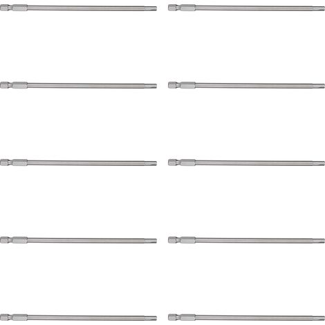 Lot de 10 Embouts de Tournevis Électrique 4mm Hexagonal Aimanté Résistant Acier Trempé Outillage Manuel S1/4 150mm (1/5)