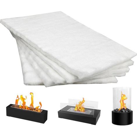 Flaches，selbstklebendes Ofenkabel，5-teiliges Keramikwolle-Set für Bioethanol-Kamine (20,3 x 30,5 cm)，verlängert die Brenndauer (1/2)