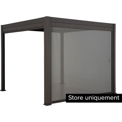 Store 4 m pour pergola Evora 4 x 3 m texaline graphite - Hespéride