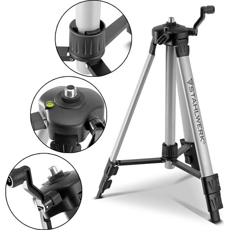 STAHLWERK Trépied universel pour laser lignes croisées KL-5 ST extensible à 280 mm (1/5)