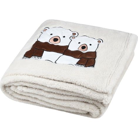 Plaid a poils doux 130 x 150 cm Ourson (1/3)