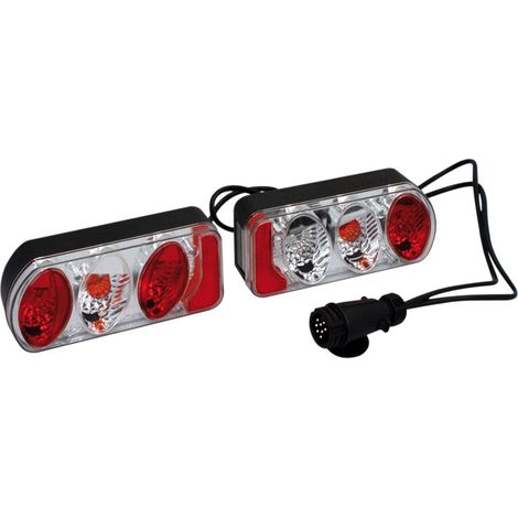Feux arrières pour porte-vélos Eufab – Kit complet avec câble 13 pôles – Ancien modèle compatible Premium, Poker-F, Jake, James