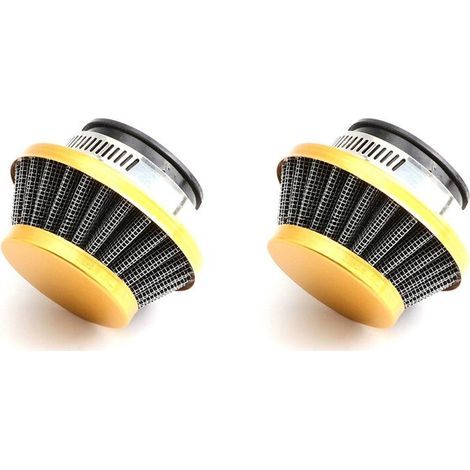 2 filtres à air de 42 mm pour motocross, quads, 47/49 cm3, kit de mise à niveau en aluminium doré. (1/5)