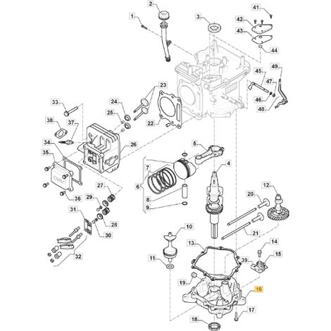 Coppa motore trattorino rasaerba modelli 1328H ORIGINALE STIGA 118551425/0