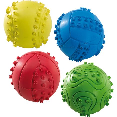 PALLA IN GOMMA ÃE 6 cm- 4 pezzi  - FERPLAST