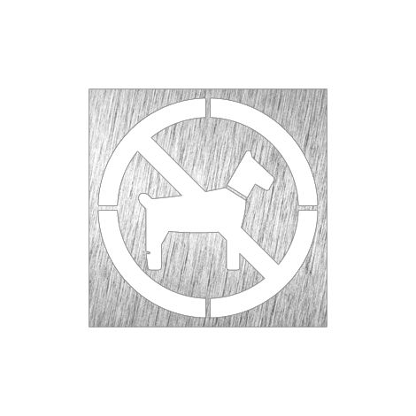 Pictogramme en Acier Inoxydable "Animaux interdit" - Fricosmos (1/2)