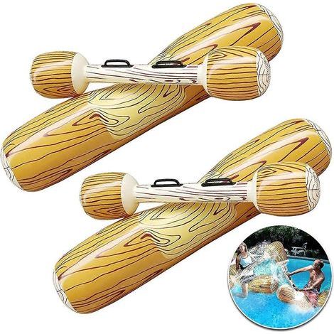 Bouées gonflables pour piscine, jouets de piscine gonflables flottants pour enfants, jouets aquatiques pour adultes, radeaux de combat en forme de bûche pour piscine (1/5)