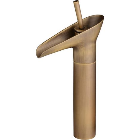Robinet mitigeur à jet cascade et levier unique pour lavabo de salle de bains (haut) (1/5)