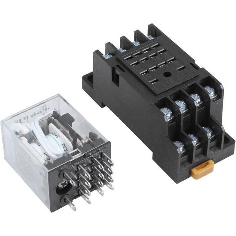 Relais électromagnétique HH54P, bobine 24 V CC, 4PDT, borne 14 broches