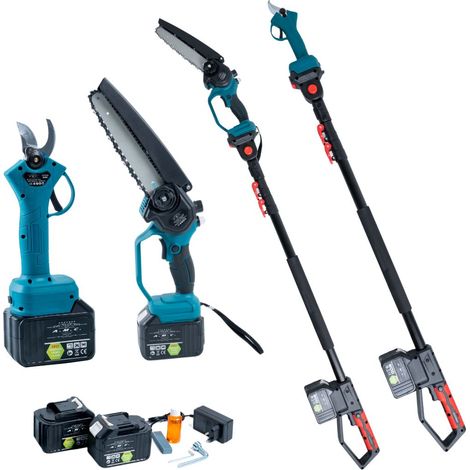 Kit Professionale Forbice da Potatura Motosega 8 Pollici con asta Telescopica