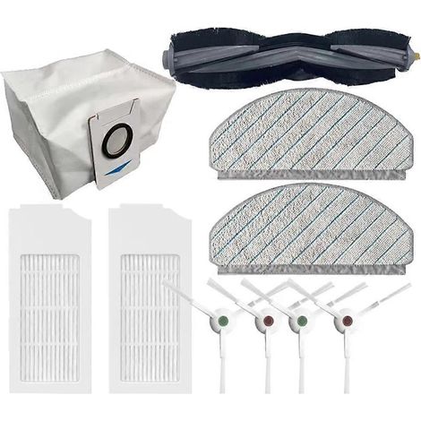 Pour aspirateur robot EcoVacs Deebot T10/T10 Plus : brosse principale, sac à poussière, filtre HEPA, serpillière, etc. (1/5)