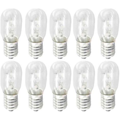 Ampoule pour four à micro-ondes à intensité variable E14 de 15 W, éclairage pour appareils électriques, lampe à cristaux de sel, veilleuse à lumière blanche chaude, éclairage pour réfrigérateur-Muntra (1/5)