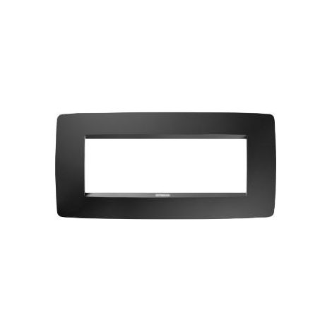 PLAQUE ONE 6P NOIR SATINÉ GEWISS GW16106VN (1/2)