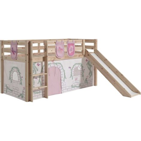 Pack - Lit Enfant Toboggan, Tente & 3 Pochettes "Pino Birdy" Naturel (1/5)