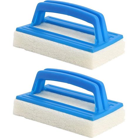 2 Pièces Nettoyant Ligne d'eau Piscine Brosse Balai Eponge Piscine Ligne deau Multifonctionnelle Nettoyant Liner Piscine pour Nettoyer Piscine Spa Baignoires Murs (14.5 8.5cm) (1/5)