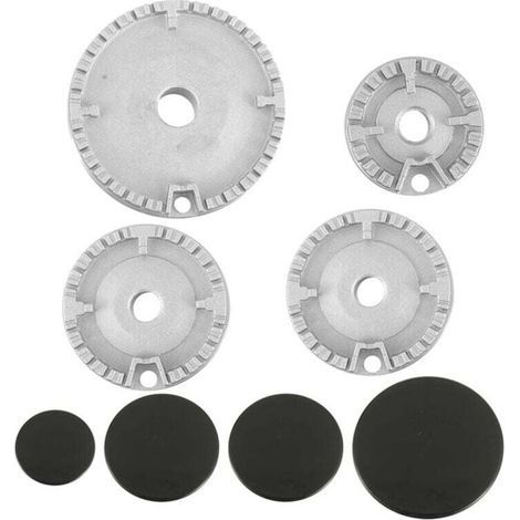 Kit Remplacement 8 Couronnes Brûleurs Gaz pour Plaques Cuisson et Fours Capuchons Flamme Universel (1/5)