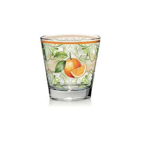 Set 6 Bicchieri da Tavola in Vetro Sunny Orange 250 cc Cerve