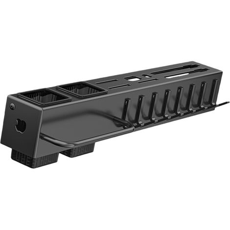 Moderner, wandmontierter Küchenorganizer – Schwarz, 30 cm (1/2)
