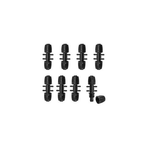 Lot de 8 Lock Connecteurs en T Barbelés 6-Voies Connecteur de Tuyau D'irrigation de Jardin pour Tube 13/16 mm à 4/7 mm Connecteur D'irrigation Goutte à Goutte pour Jardin Pelouse