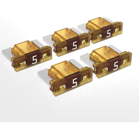 Fusibles de cuchilla Mini LP de 2A - 30A para automoción. Opción: 5A Amp Marrón, 5 unidades. (1/3)