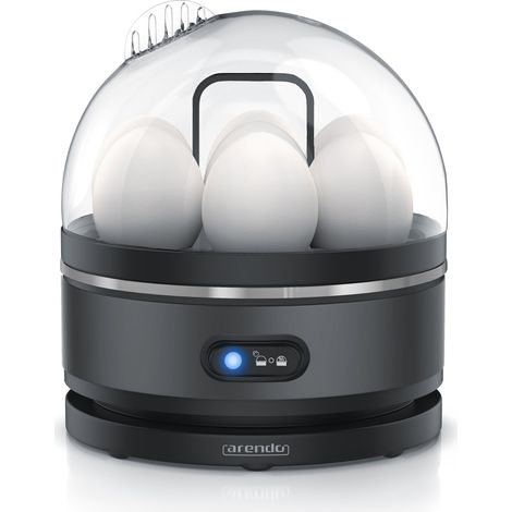 Arendo Eierkocher 400 Watt, Edelstahl, Egg Cooker, 7 Eier, 3 Härtegrade wählbar, Warmhaltefunktion, Signalton, BPA-frei, cool grey (1/5)