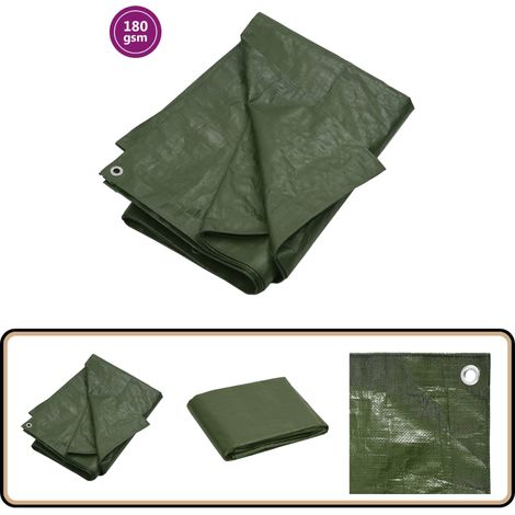 Bâche 180 g/m² 4x6 m Vert PEHD - Bâche Verte - Bâche Imperméable - Bâche De Protection - Bâche Jardin - Bâche Multifonction (1/5)